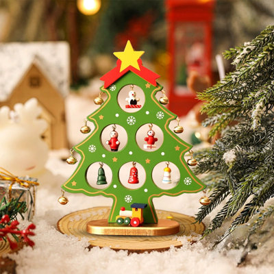 Ornement en bois pour arbre de Noël pour enfants