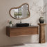 Meuble-lavabo flottant 48 po avec lavabo rectangulaire en céramique, meuble-lavabo autoportant avec 1 armoire à double porte et 1 tiroir, comptoir en pierre noire