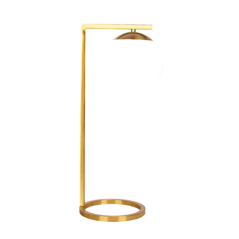 Lampe de table en velours opale blanc avec gradateur intégré