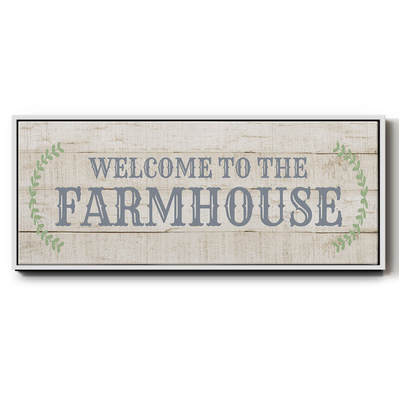 Welcome to the Farmhouse - Toile encadrée, H 8 po x l 20 po