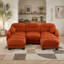 Canapé modulaire confortable en tissu de chenille plissé 3 places avec mousse ergonomique haute densité, canapé modulaire en forme de U avec 2 repose-pieds et accoudoirs ronds-1816804296-1816804297