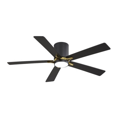 Dc Motor Indoor Flush Mount Ceiling Fan With Light Kit And Remote