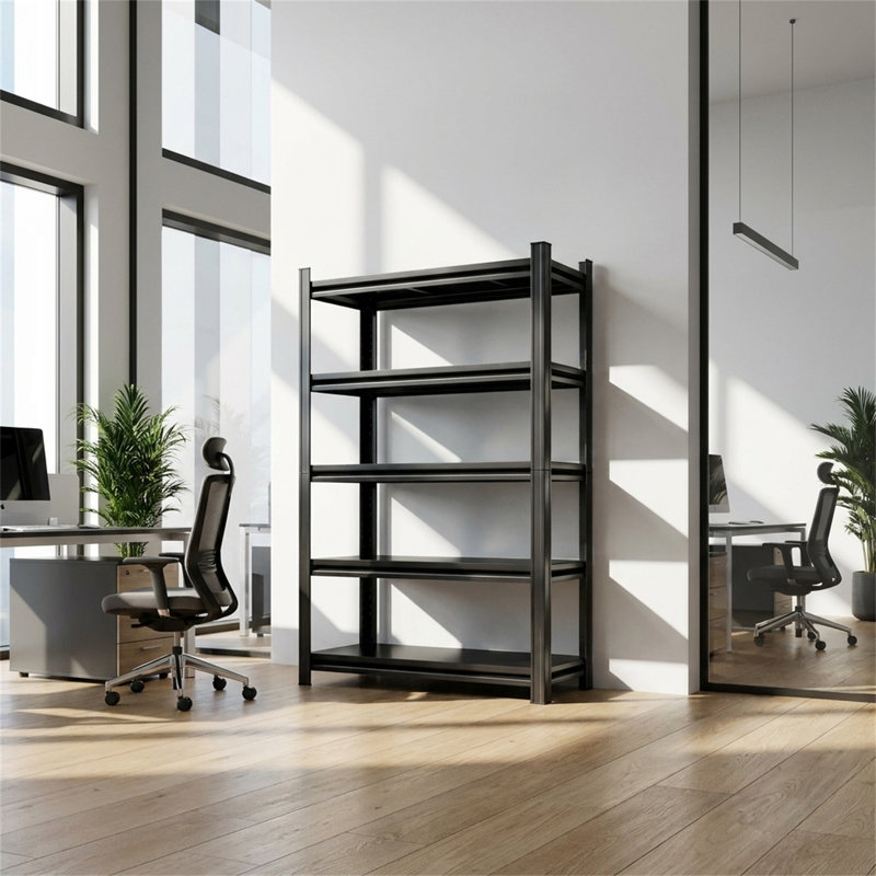 Support de rangement en métal à 5 niveaux, réglable en hauteur, pouvant être divisé en deux sections, unité polyvalente, style industriel moderne
