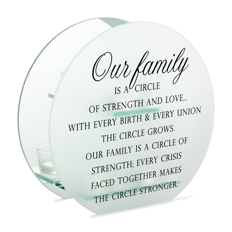 4'' H Glass Tabletop Tealight Holder with Candle Included