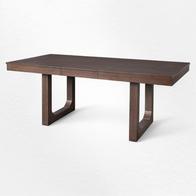 Table de salle à manger extensible, Brun
