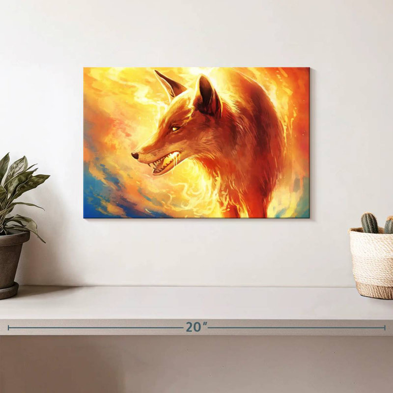 Brampt Fire Fox, 8" H x 12" W