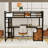 Twin XL Metal Loft Bed with Desk and Storage Drawers