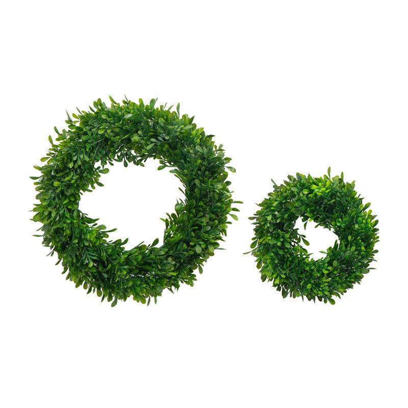 Ensemble de 2 couronne de verdure pour décoration murale de fenêtre de mariage