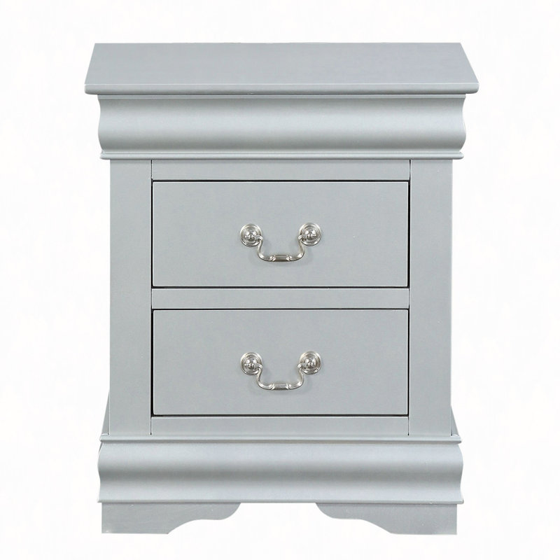 Table de chevet, table de chevet 2 tiroirs Platinum