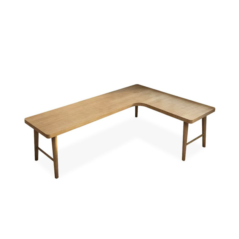 Bureaux rectangulaires en bois massif brun, H 29,53 po x l 70,87 po x P 55,12 po, Retour à droite