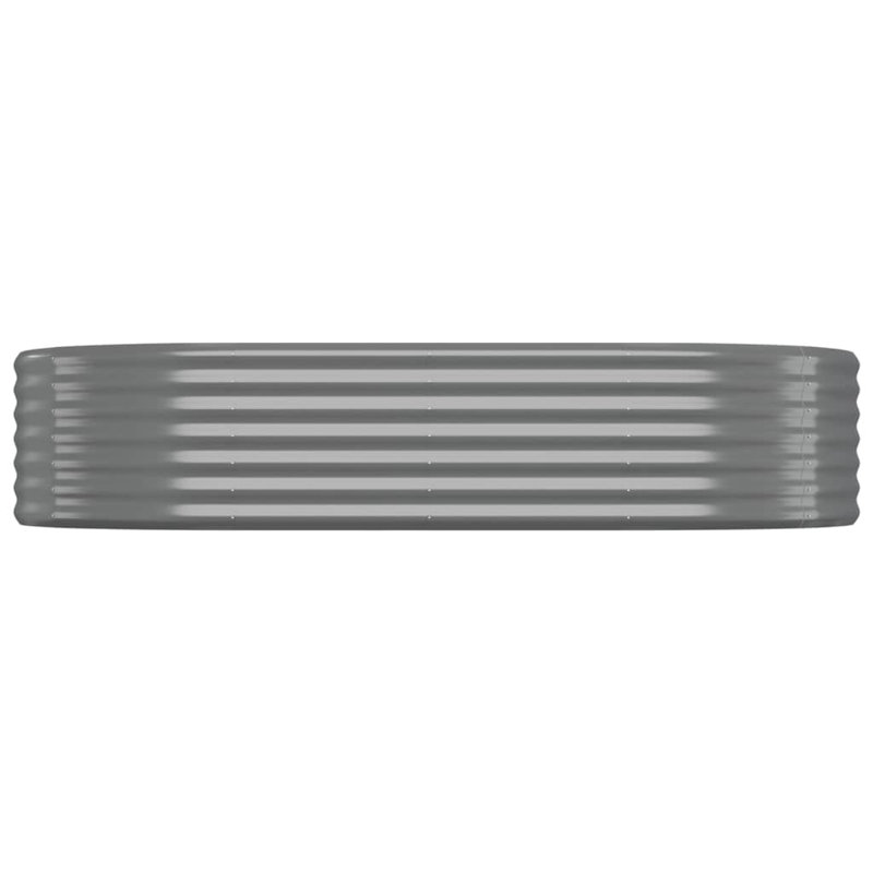Garden Raised Bed Powder-coated Steel, 36cm H x 175cm W x 100cm D, grey