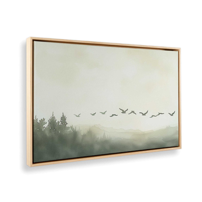 Toile roulée Skyward Silhouettes, Érable américain encadré, H 12,75 po x l 18,75 po x P 1,75 po