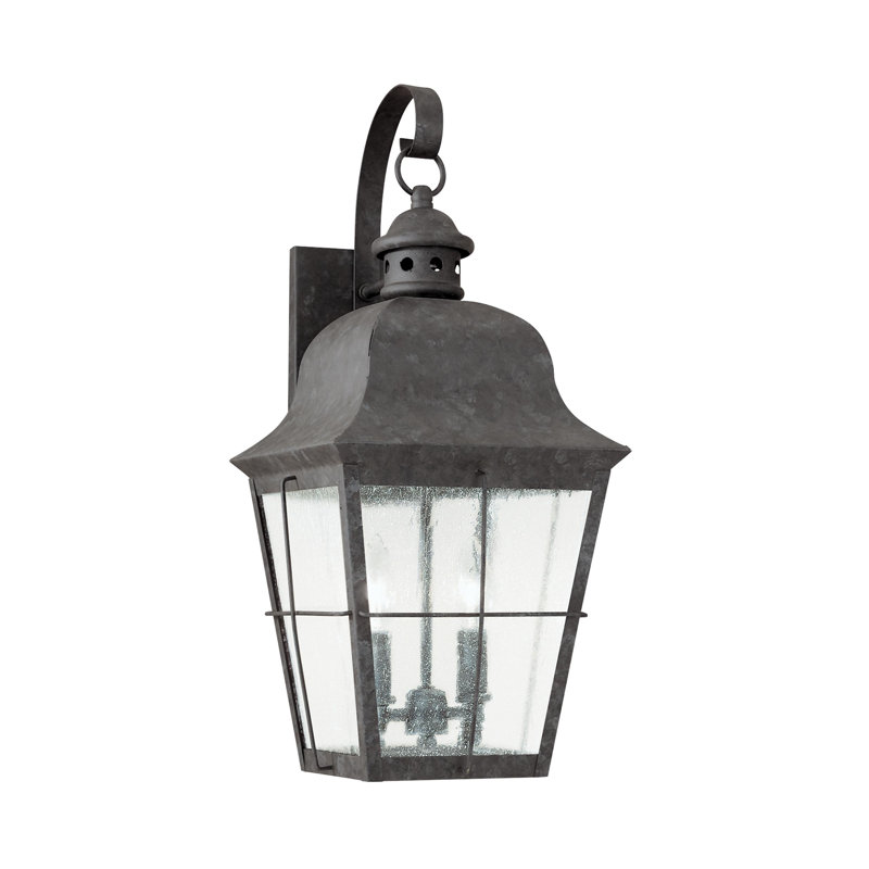 Lanterne murale d'extérieur noire Colonial Styling, Bronze oxydé, Non