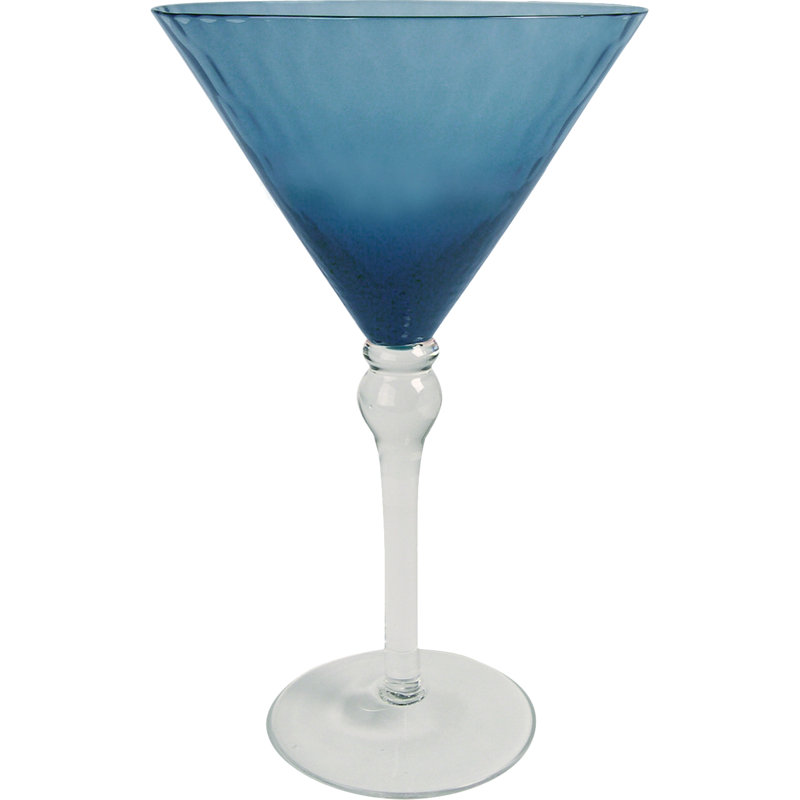 Simonetti 10oz. Handmade Martini Glass Set, Slate Blue