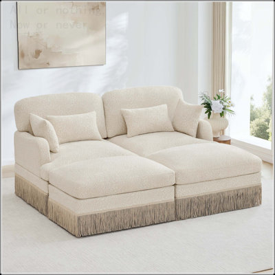 Leopard Print Chenille Sectional Sofa