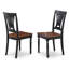 L'ensemble de meubles de salle à manger 3 pièces comprend une table de cuisine ronde avec piédestal et 2 chaises de salle à manger, 36 po x 36 po, noir et cerise-600105959-600108057-600108058