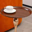 Table d'appoint en métal, table d'appoint ronde pour la chambre à coucher, durabilité durable, bureau à la mode minimaliste avec élément de design, fonction polyvalente, rouille-567035503