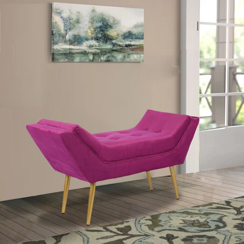 Banc rembourré Giabella, Fuchsia