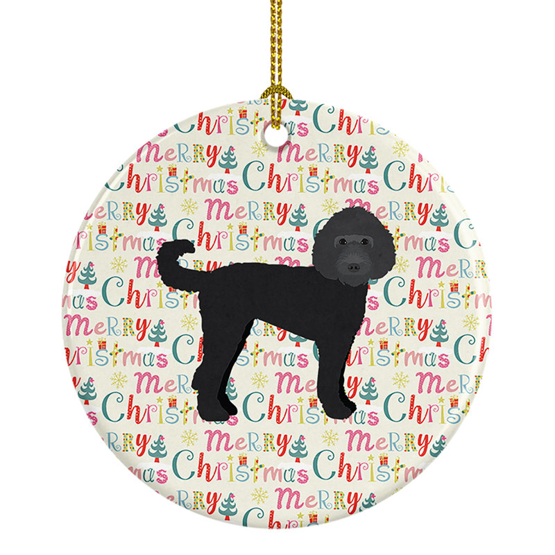 Ornement suspendu Labradoodle Merry Christmas