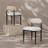 5 Piece Dining Table Set, Kitchen Table &Chairs Set with Rectangel Table and 4 Bouclé Chairs, Dinner Table with Sculptural Cutouts Base for Dining Room-2110574140