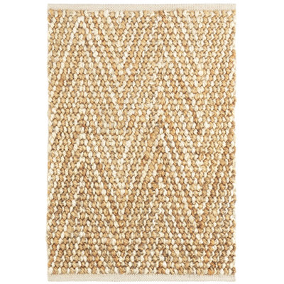 Meghan Ivory/Natural Handwoven Jute Rug
