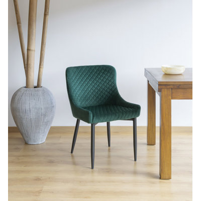 Melissa 48cm H Tufted Polyester Blend Upholstered Wing Back Side Chair