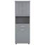 Grande armoire de salle de bain avec panier à linge, grand panier à linge inclinable et armoire de rangement supérieure, tour de rangement en panneau de fibres à densité moyenne autoportante pour salle de bain et salle de lavage-1216552428