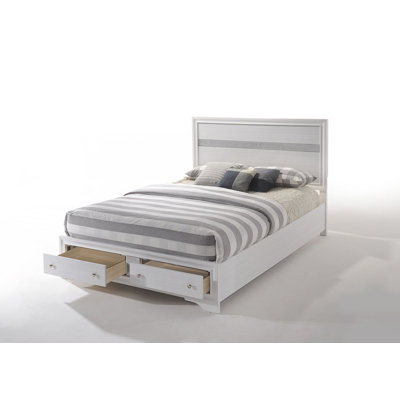 Lit Ek avec pied de lit de rangement, lit de rangement