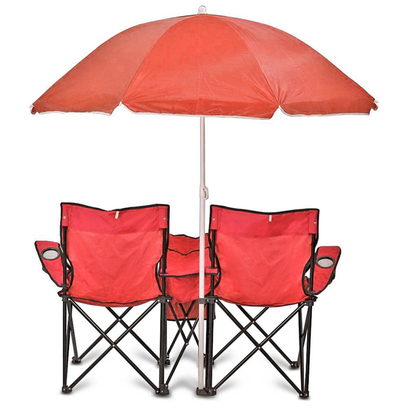 Lattimer Folding Camping Chair, Red