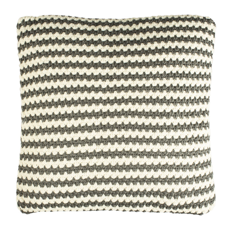 Suki Striped Polypropelene Reversible Throw Pillow