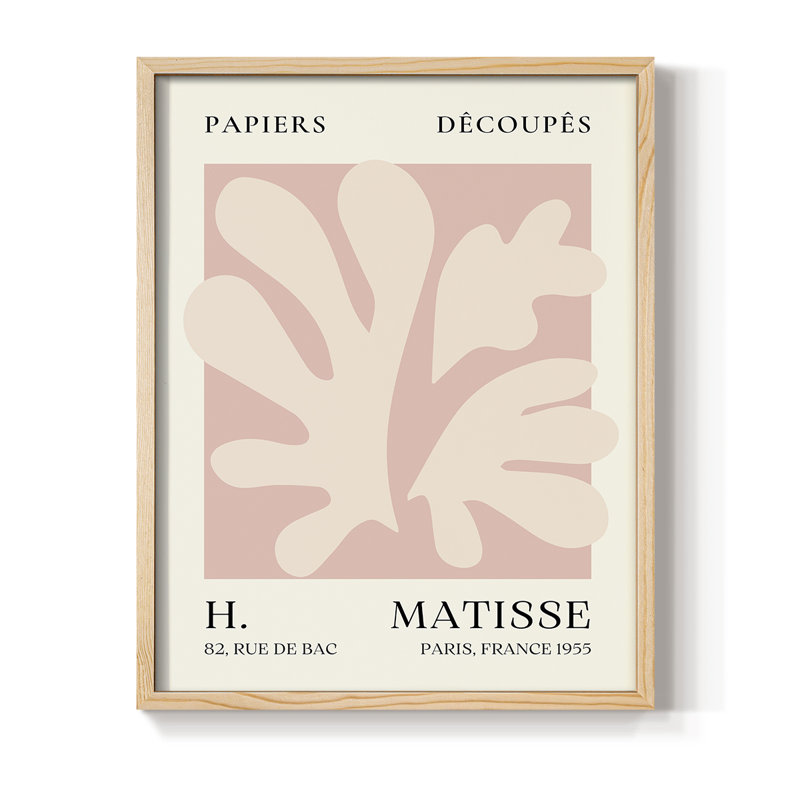 Matisse CL III, reproduction d'art encadrée - bois massif, H 11 po x l 9 po