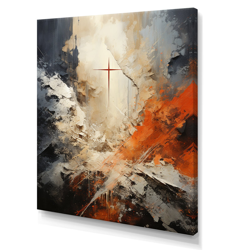 Minimalism Christianity Cross Dream - Christianity Wall Art Prints, 32" H x 24" W, Wrapped Canvas, No Frame