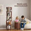 Bibliothèque rotative 100% bois massif sur roulettes-48945325