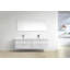 Ensemble de meuble-lavabo double mural 72 po Royka-552228275