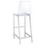 Tabourets de bar transparents et chromés (ensemble de 2)