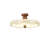 21.65" Cream-coloured French Medieval-style Semi-flush Mount Light
