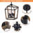 Jaisyn 4-Light Lantern Geometric Pendant Light Fixtures-1307370892