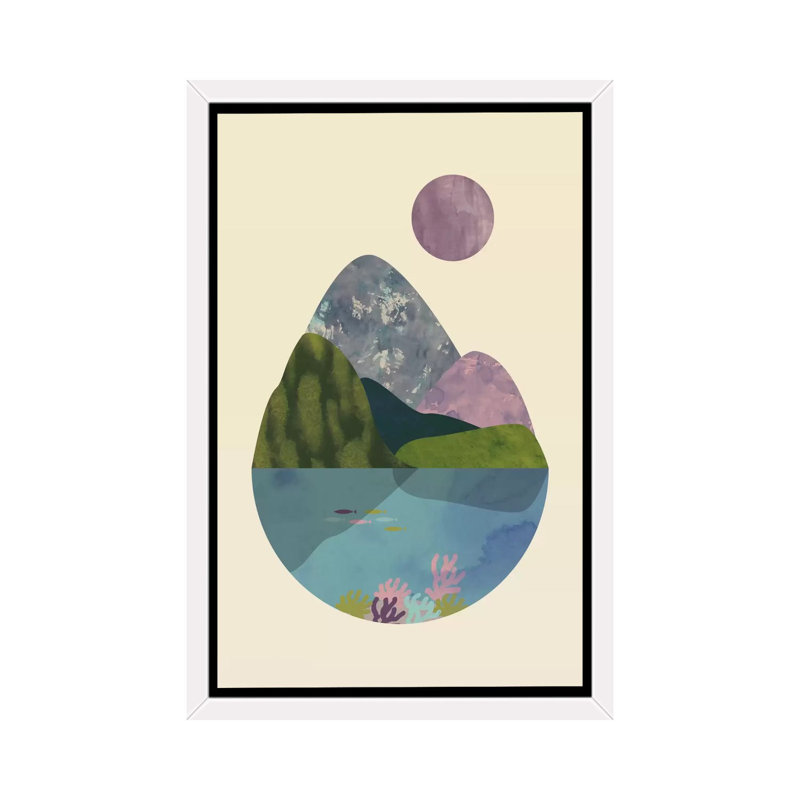 " Summer " by Flatowl, 60" H x 40" W x 1.5" D, White Framed Canvas