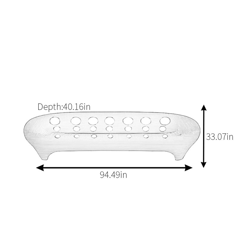 Canapé Vintage, H 33,07 po x l 94,49 po x P 40,16 po