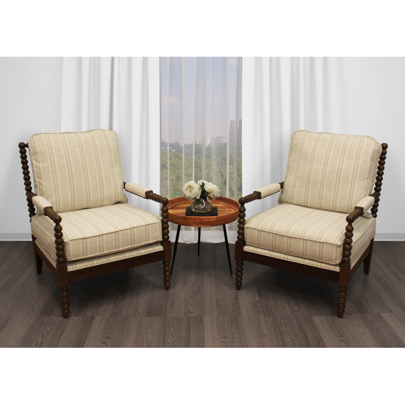 Ensemble de salon en velours 3 pièces Layden, Lin beige