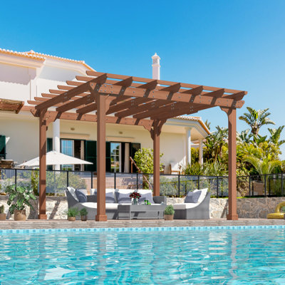 Pergola en bois massif 12 x 12 pi