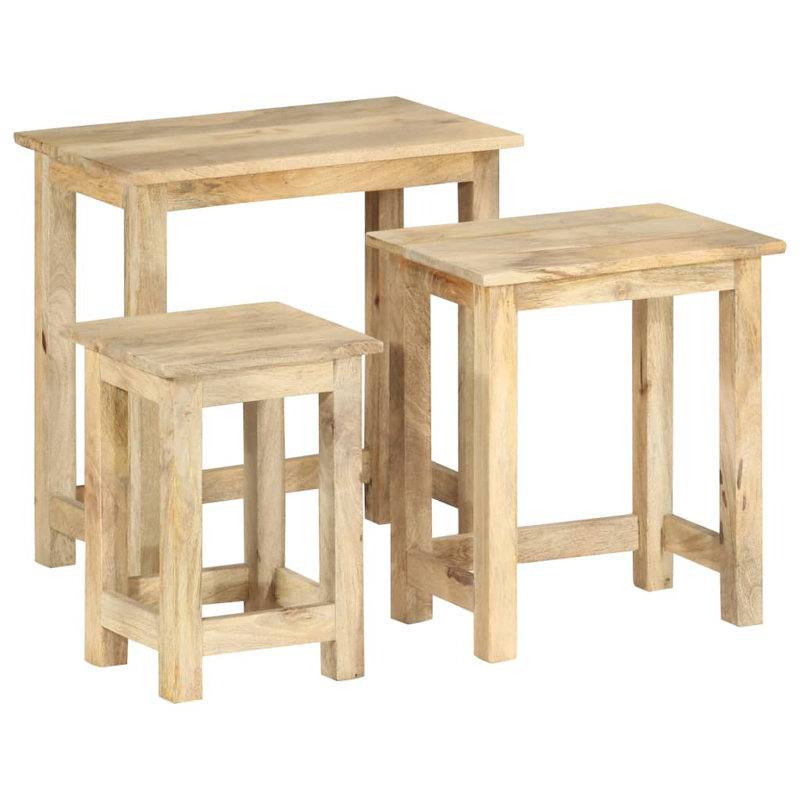 vidaXL Side Table Brown Solid Mango Wood Small to Medium