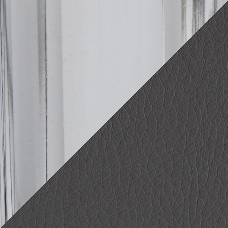 Chaises parsons rembourrées en similicuir de 18,5 po Terrence, gris