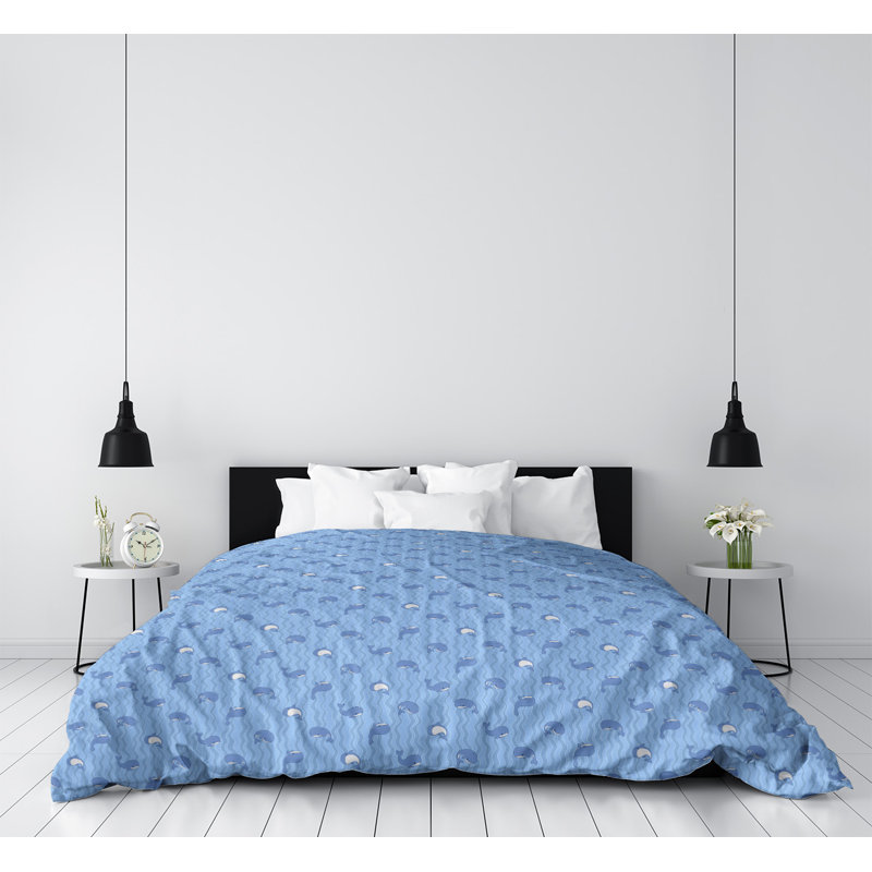 Housse de couette, Housse de couette pour très grand lit, bleu, Polyester brossé