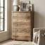 Commode à 5 tiroirs avec base sculptée Burkhart l 31,2 po