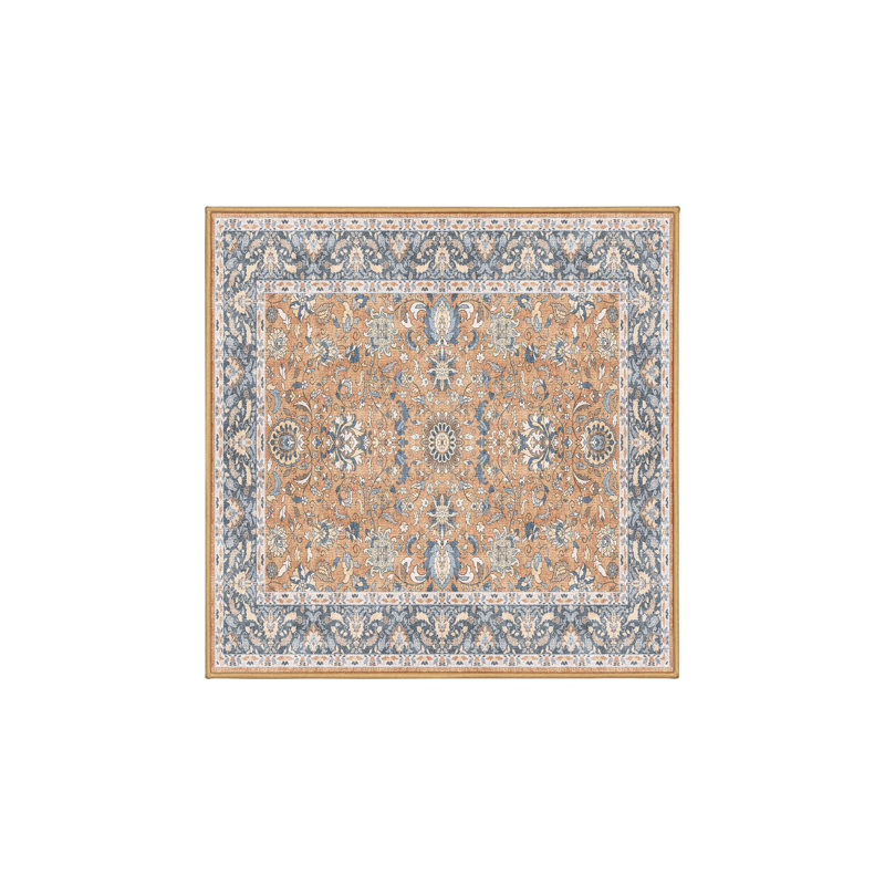 Flener Hand Loomed Washable Oriental Indoor Rug, Square 5'