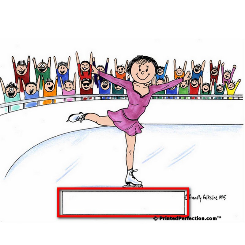 Patineur personnalisé - porte-clés féminin