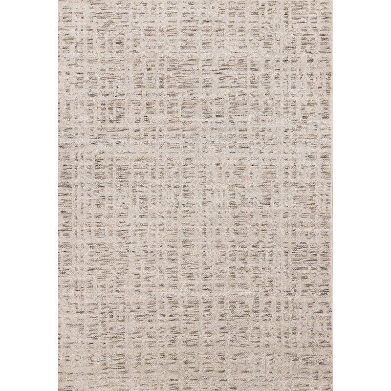 Yoslan Textured Grey Earthy Area Rug, Rectangle 5'3" x 7'7"