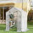 Walk-In Greenhouse with double Roll-Up Zippered Doors, 3 Tiers and 12 Shelves