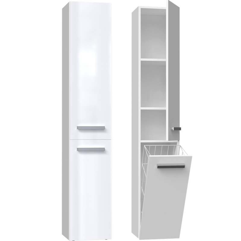 Ranstead Linen Cabinet, High-gloss White